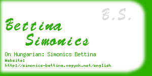 bettina simonics business card